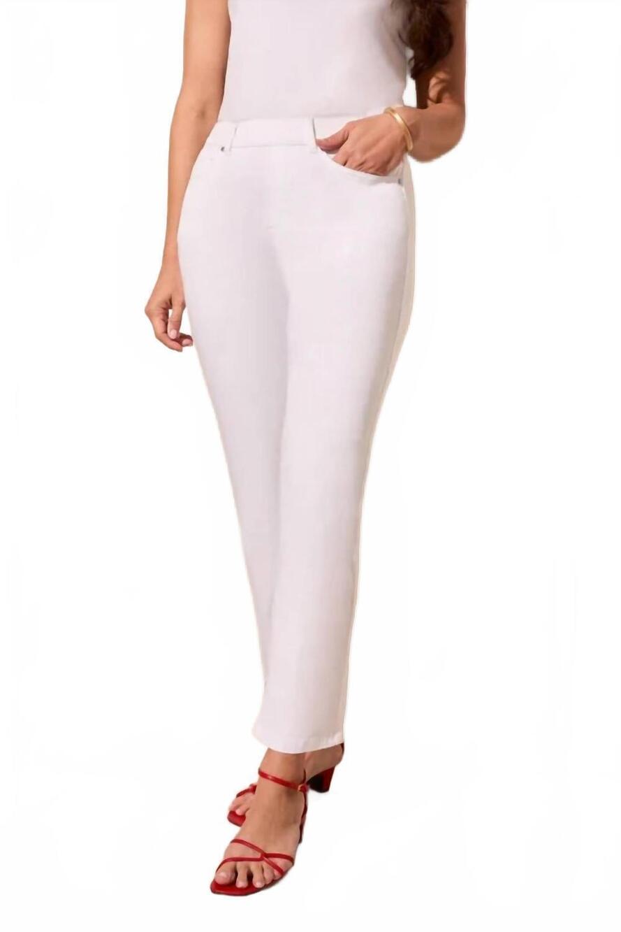 NEW TRIBAL comfort stretch pull-on jeans in white